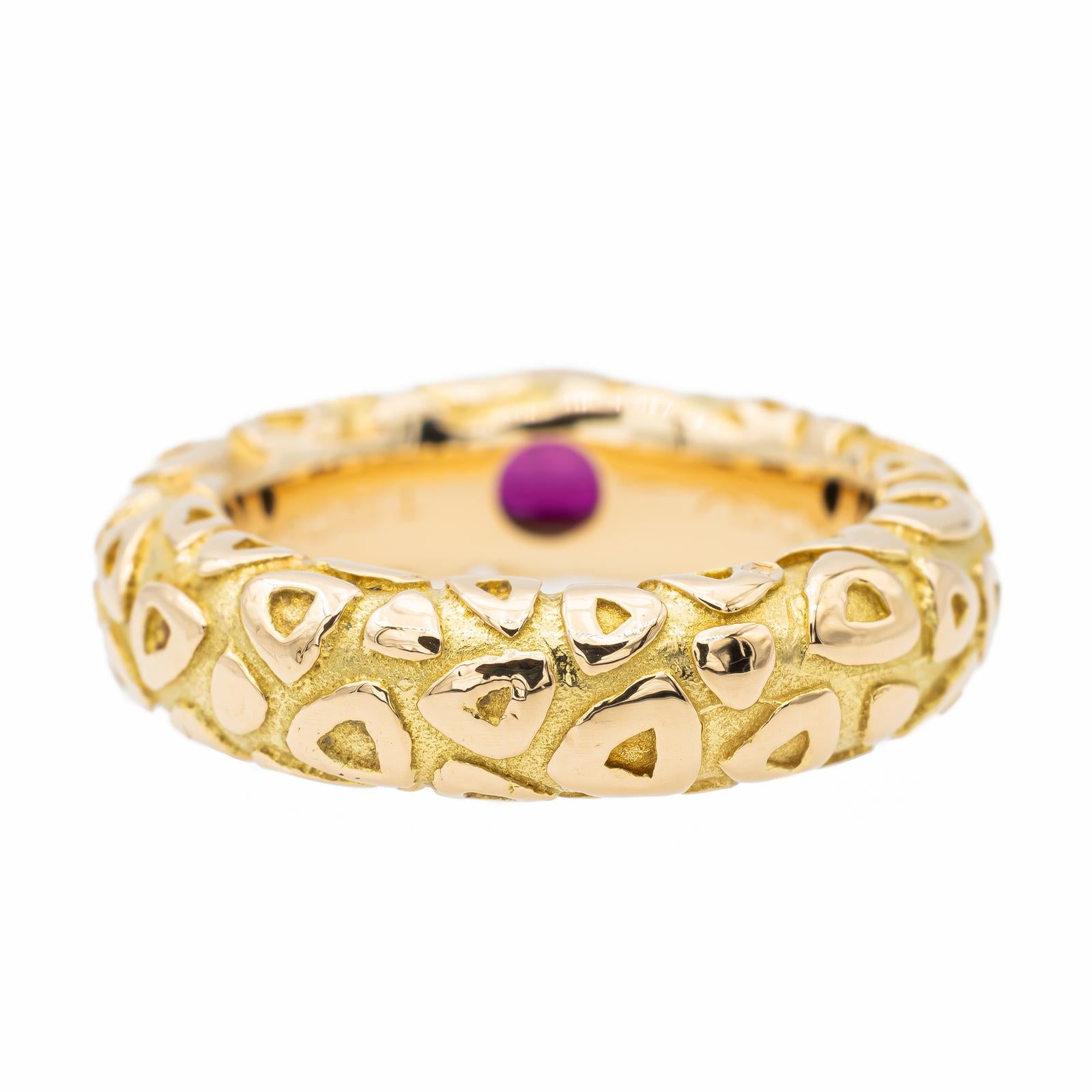 Chaumet Yellow Gold Ruby Bangle Ring