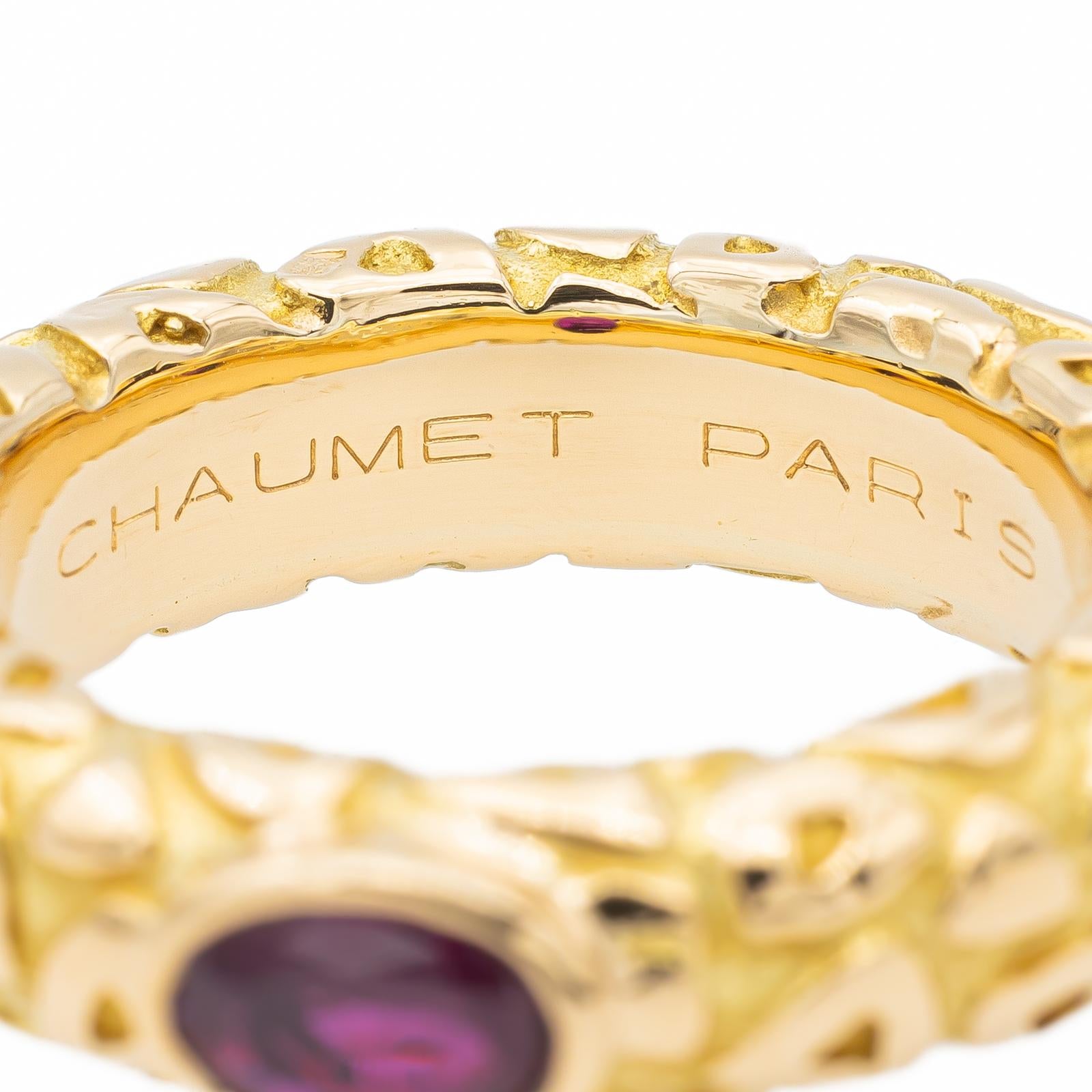 Chaumet Yellow Gold Ruby Bangle Ring