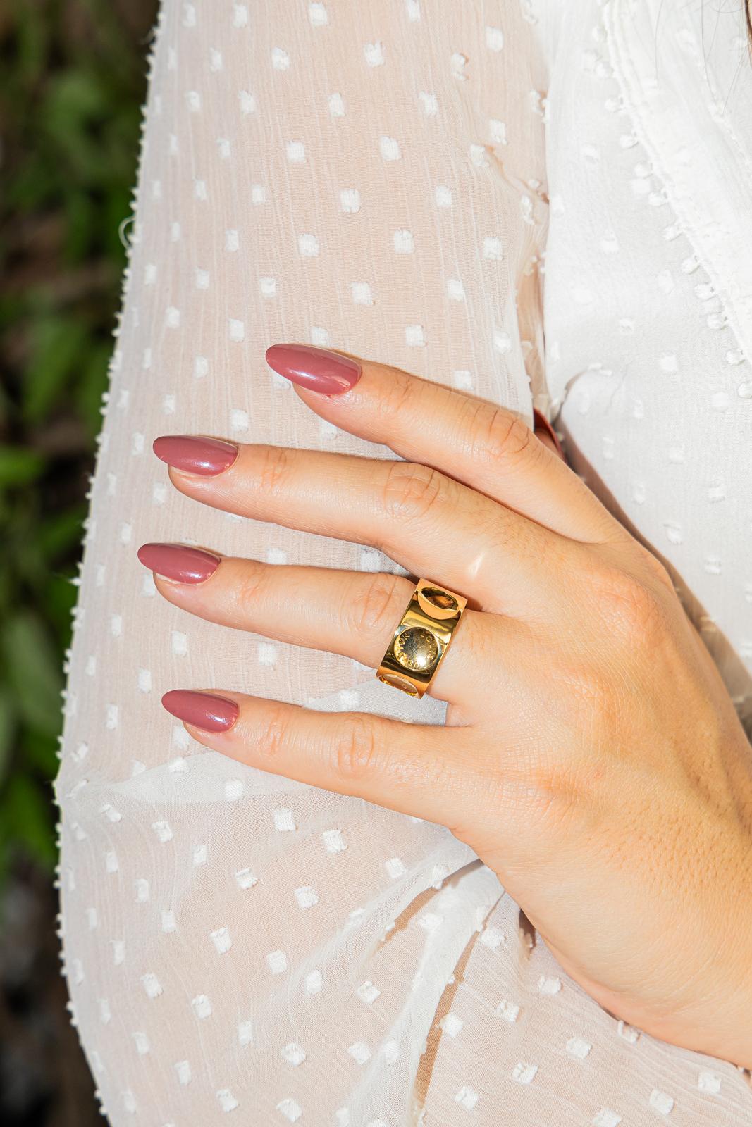 Louis Vuitton Bague Bandeau Empreinte Or jaune