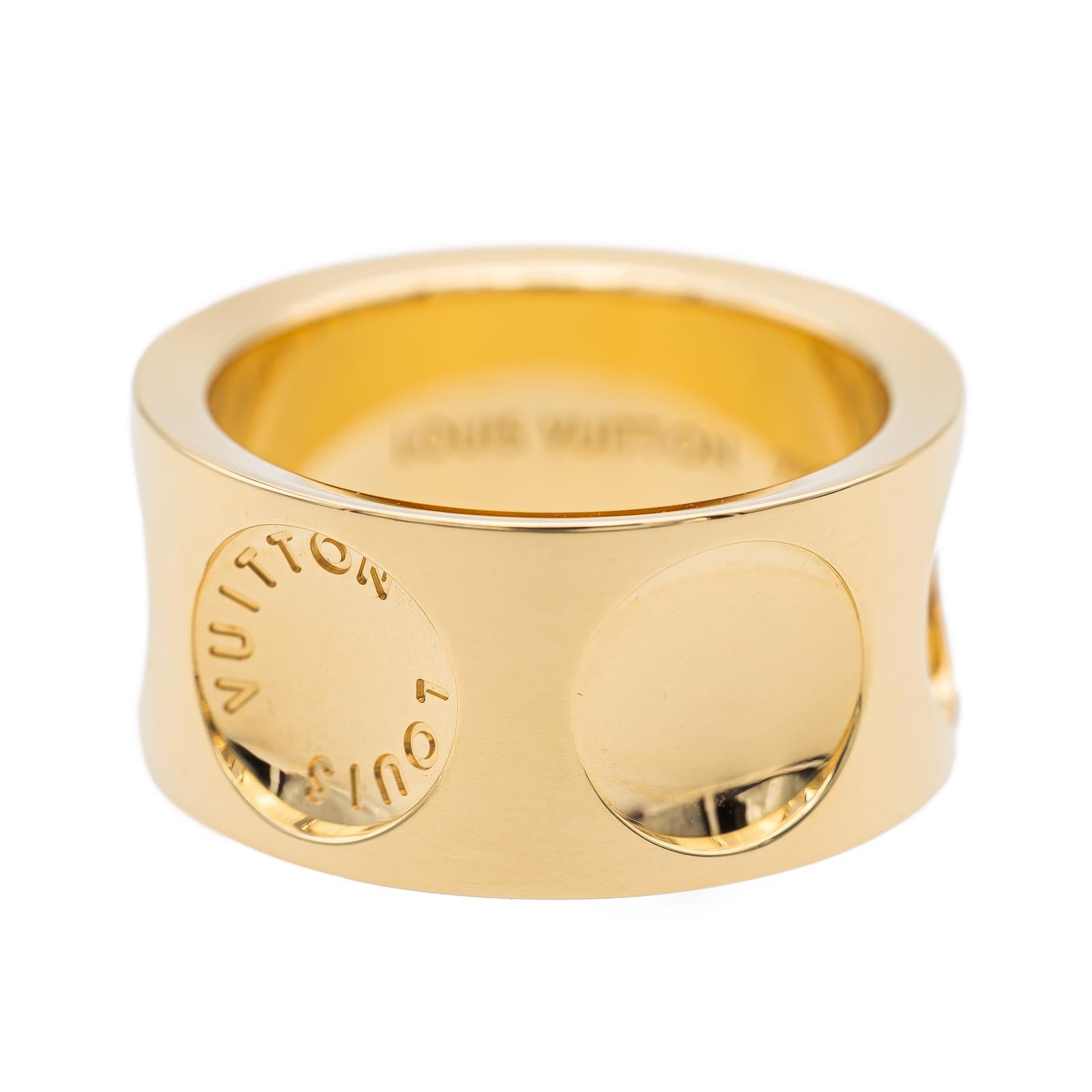 Louis Vuitton Empreinte Band Ring Yellow Gold