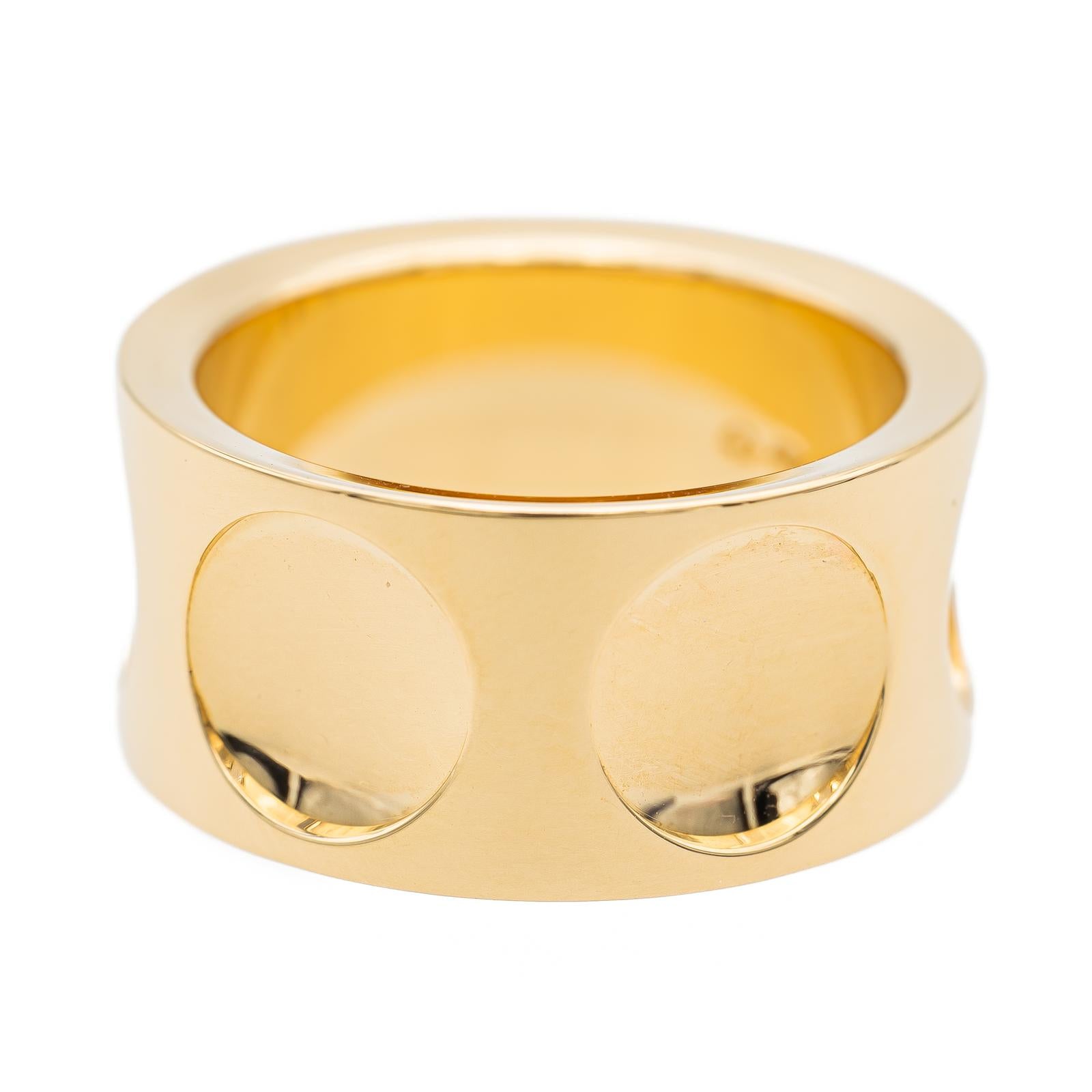 Louis Vuitton Empreinte Band Ring Yellow Gold