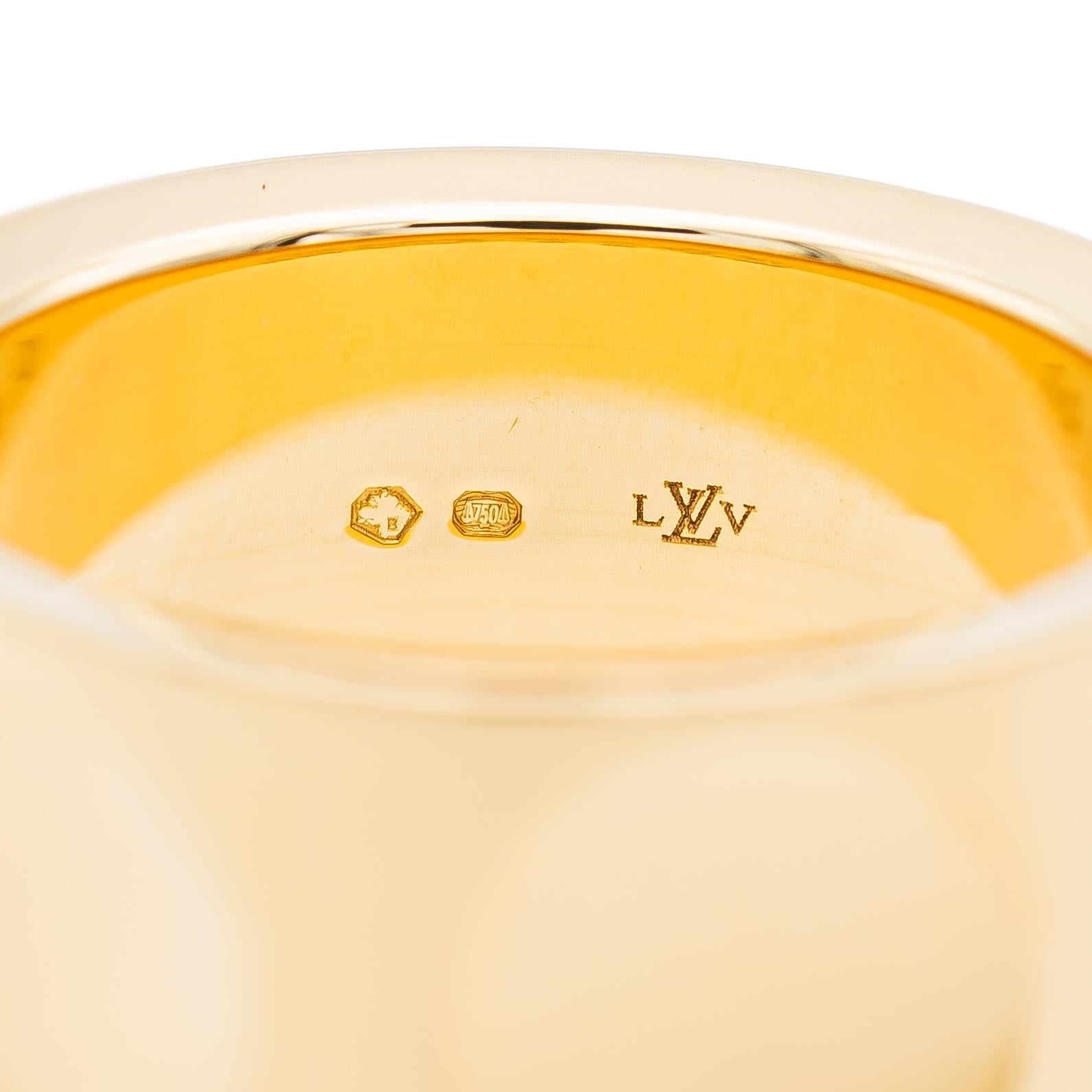 Louis Vuitton Empreinte Band Ring Yellow Gold