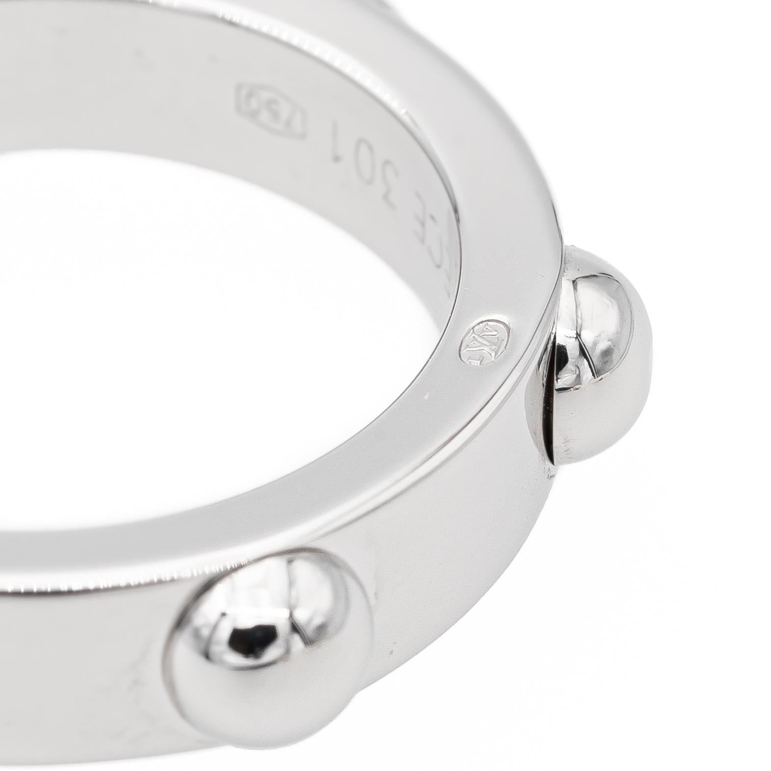 Louis Vuitton Clous Ring White Gold