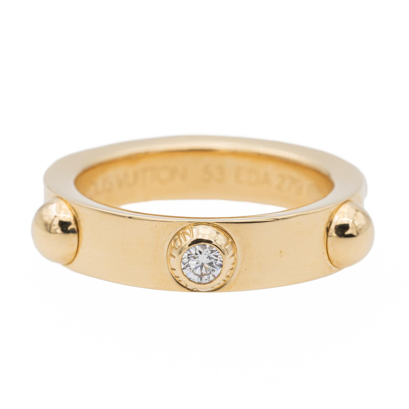 Louis Vuitton Bague Clous Or jaune Diamant