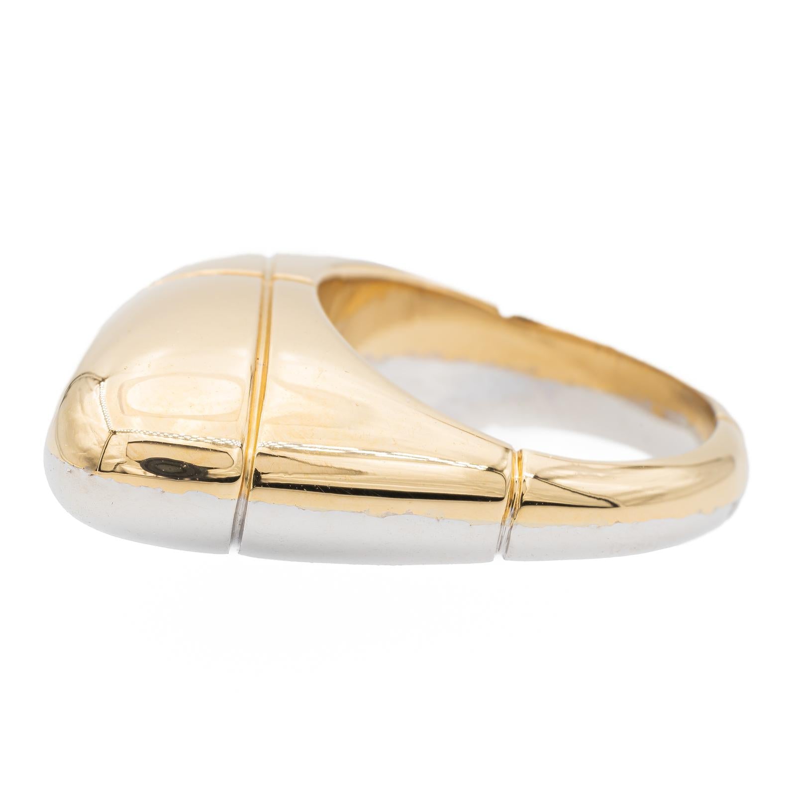 Fred Two-Tone Ring Yellow Gold, White Gold