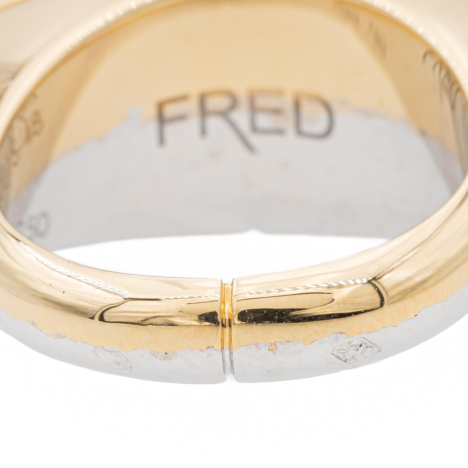Fred Two-Tone Ring Yellow Gold, White Gold