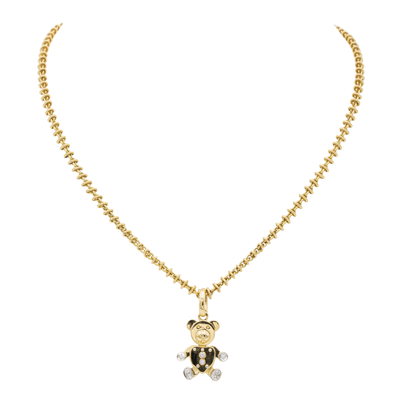 Pomellato Collier Ours  Or jaune, Or blanc Diamant