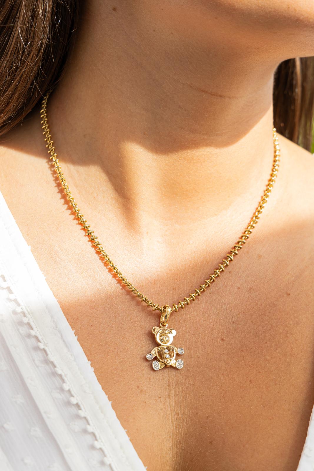 Pomellato Collier Ours  Or jaune, Or blanc Diamant