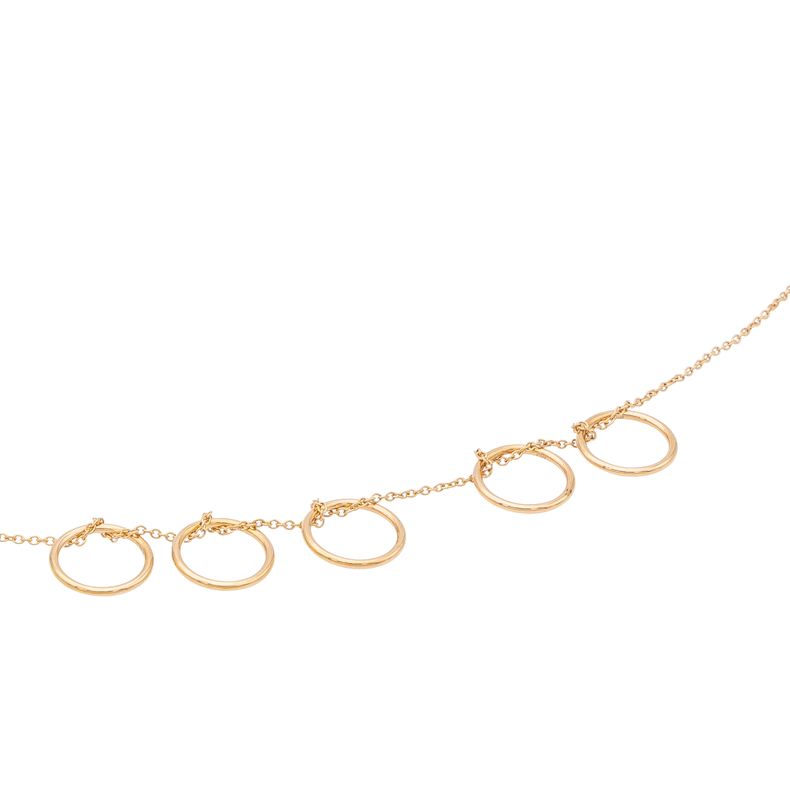 Ginette NY Collier Tiny Seven Circles Or rose