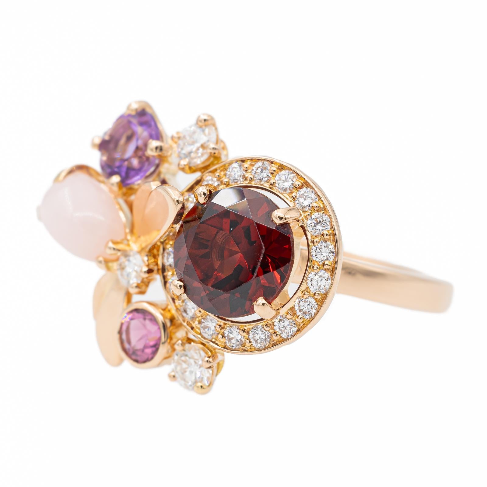 Chaumet Catch Me If You Love Me Ring Rose Gold Pyrope Garnet