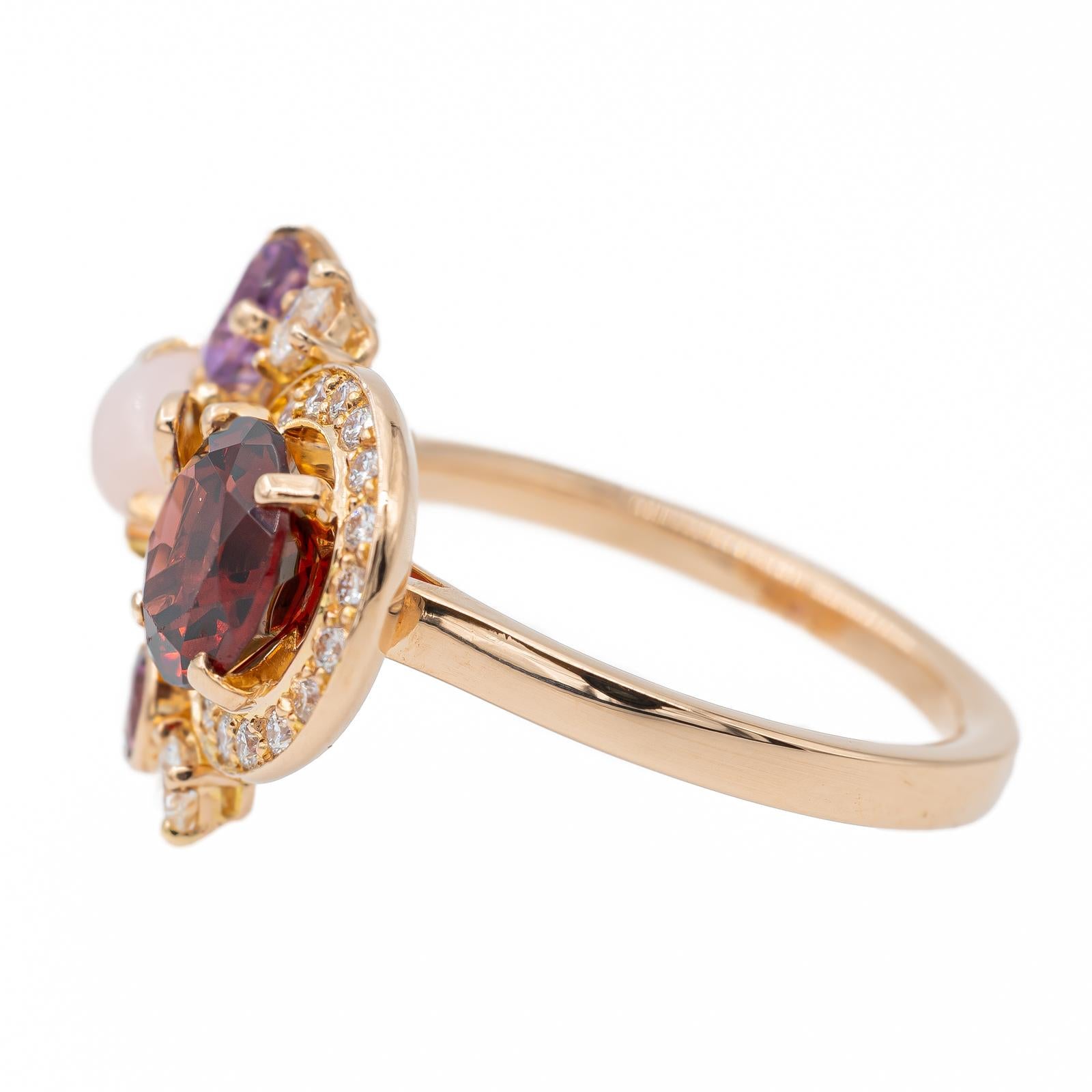 Chaumet Catch Me If You Love Me Ring Rose Gold Pyrope Garnet