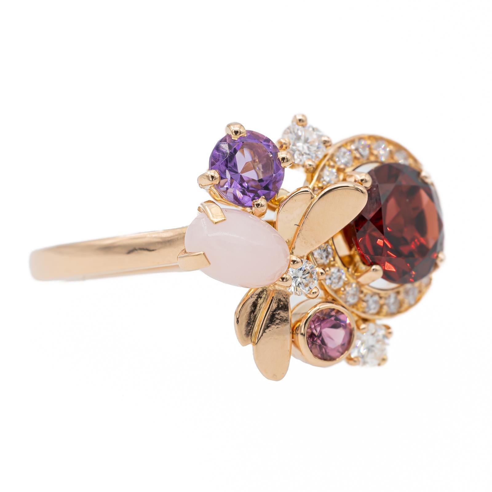Chaumet Catch Me If You Love Me Ring Rose Gold Pyrope Garnet