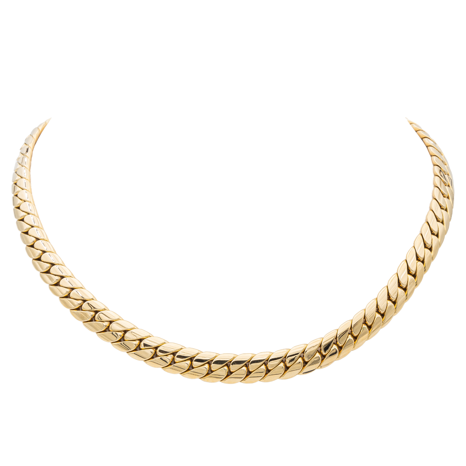 Cartier English Mesh Necklace Yellow Gold