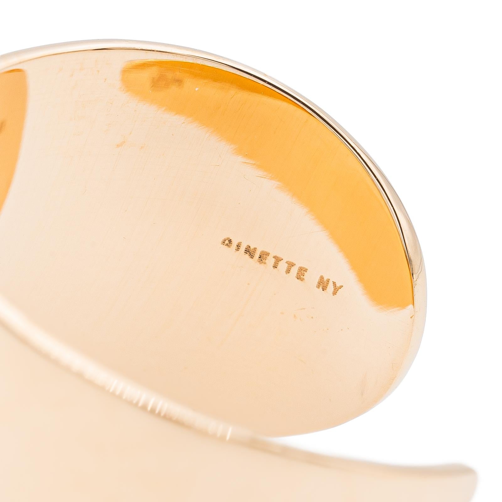 Ginette ny Bague Bliss large open ring Or rose