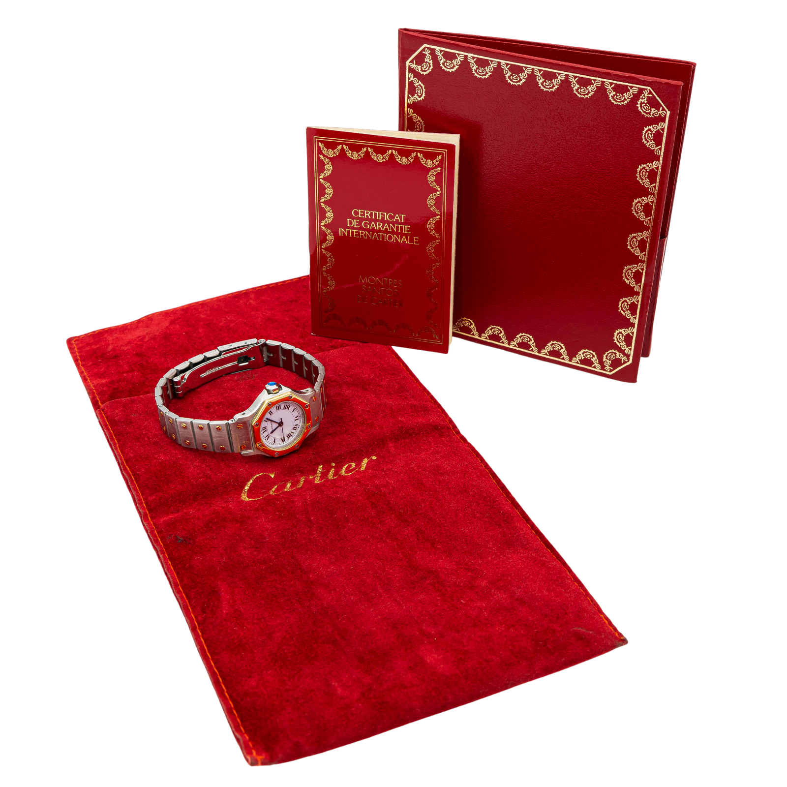 Cartier Santos Watch Steel, Yellow Gold