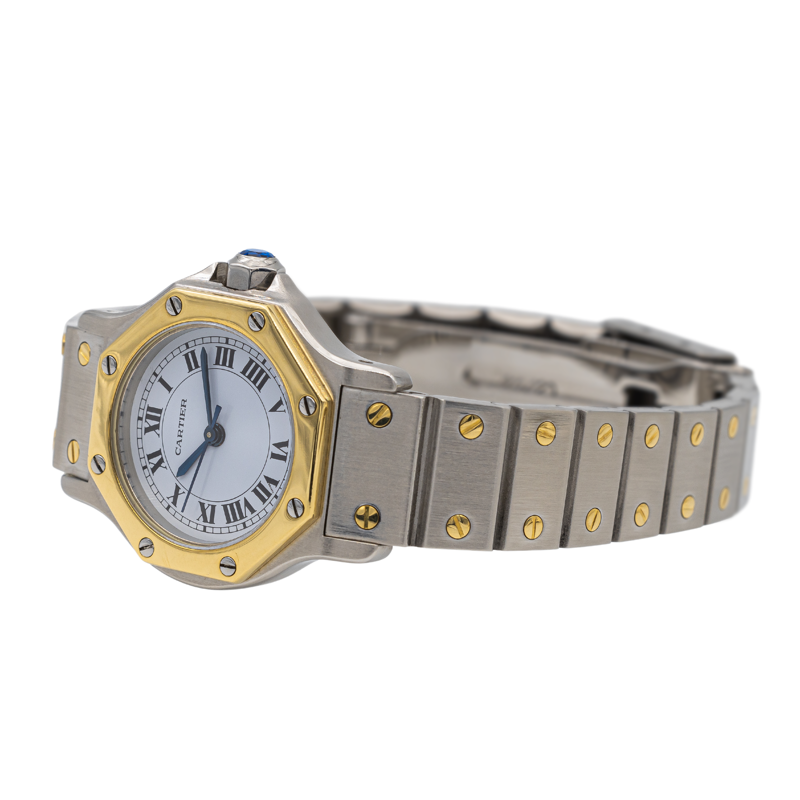 Cartier Santos Watch Steel, Yellow Gold