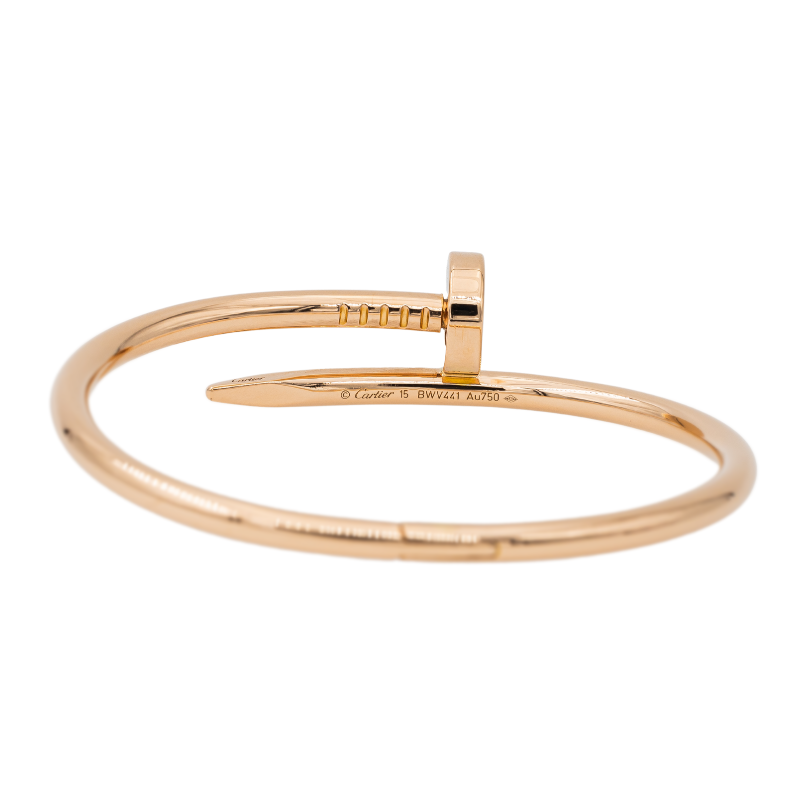 Cartier Just a Nail Bangle Bracelet Rose Gold