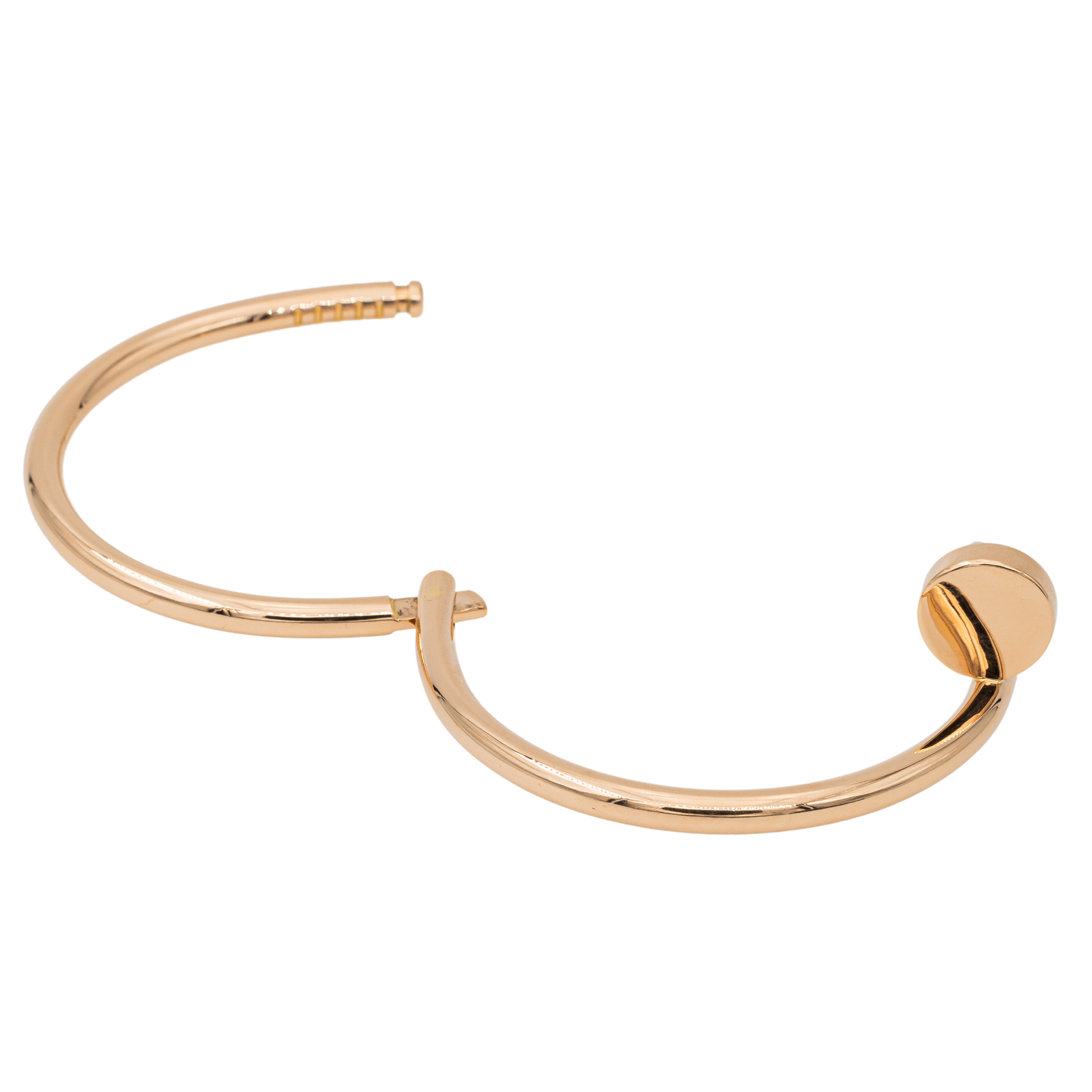 Cartier Just a Nail Bangle Bracelet Rose Gold