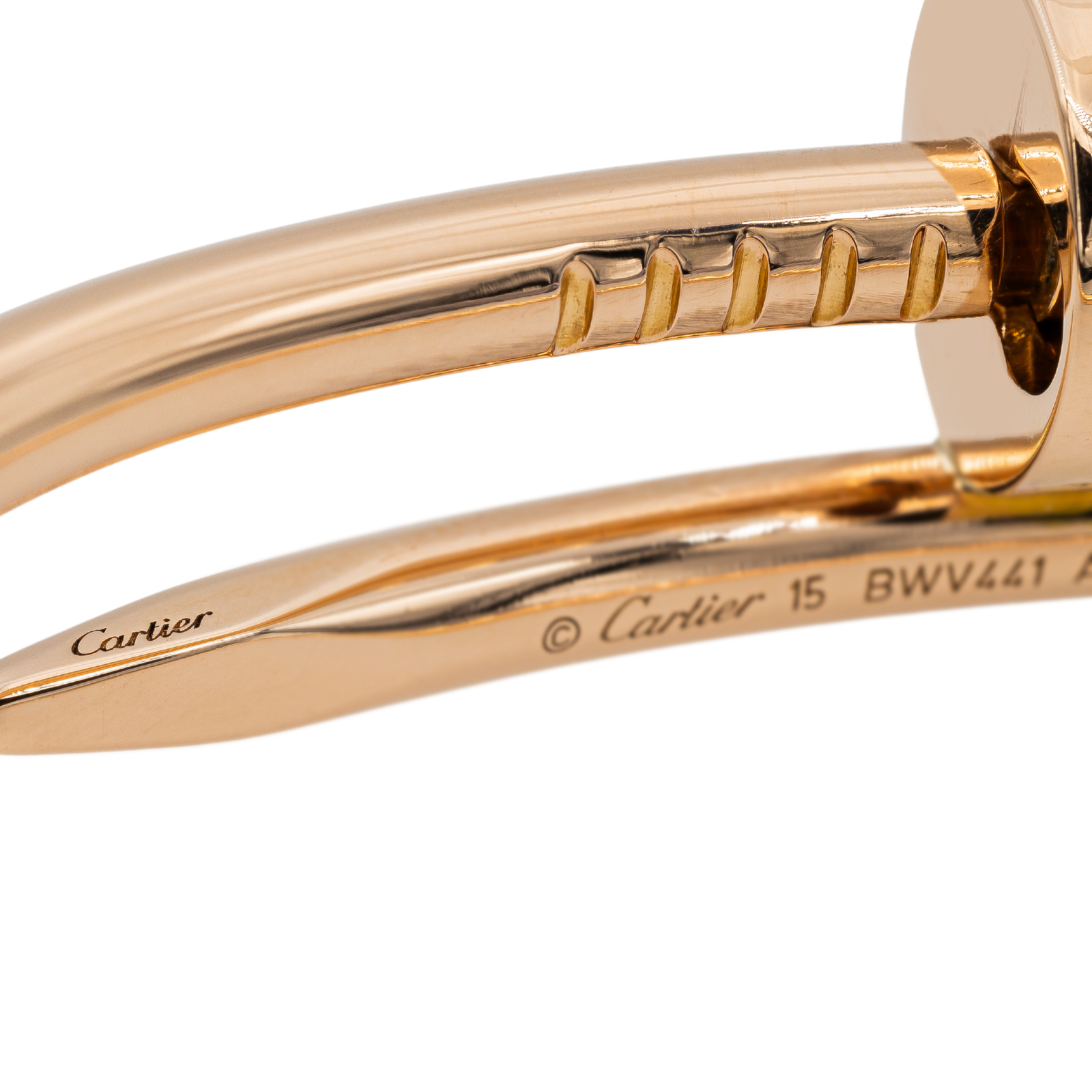 Cartier Just a Nail Bangle Bracelet Rose Gold