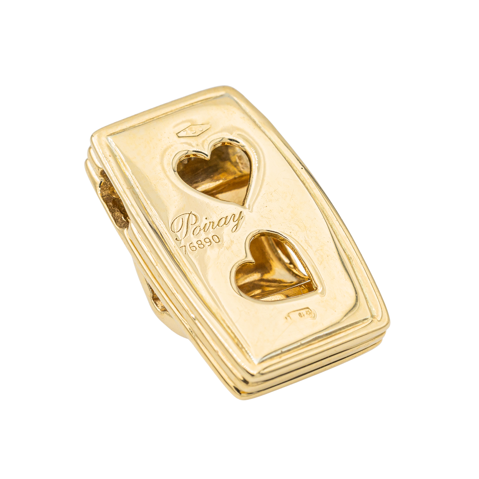 Poiray Pendentif Godron Or jaune Diamant