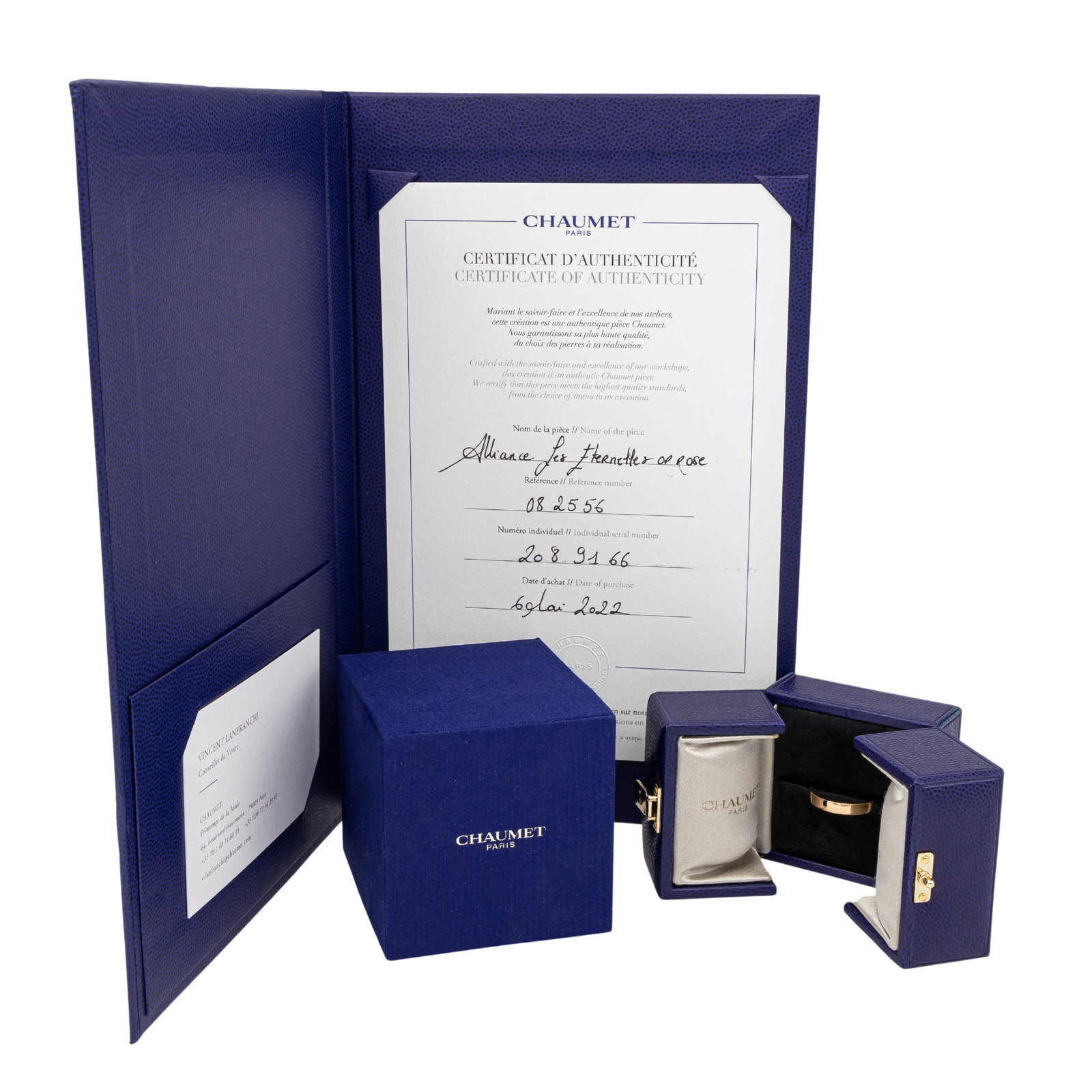 Chaumet Wedding Ring Ribbons Rose Gold Diamond