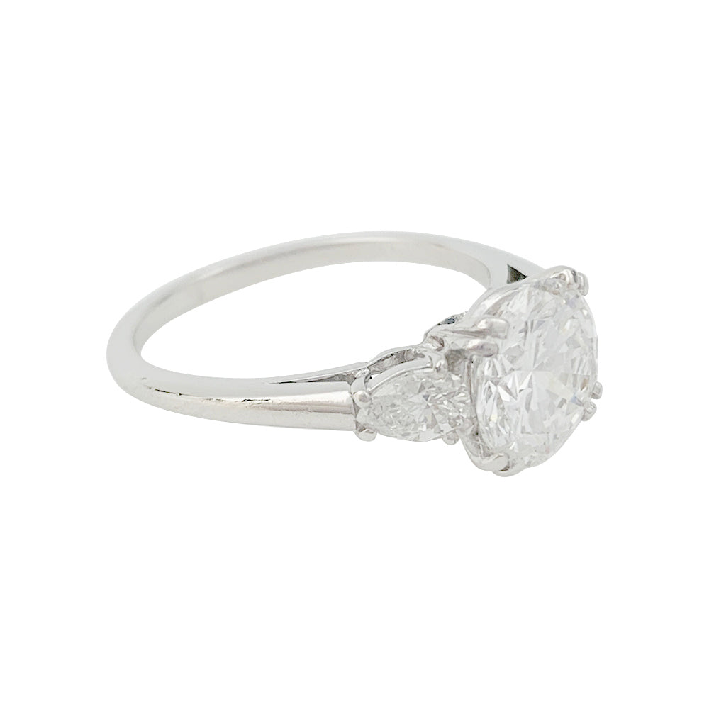 Bague diamant 2 carats, platine.