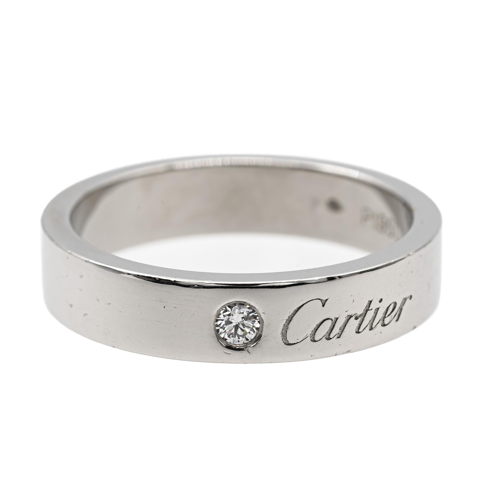 Cartier Le C Platinum Diamond Wedding Ring