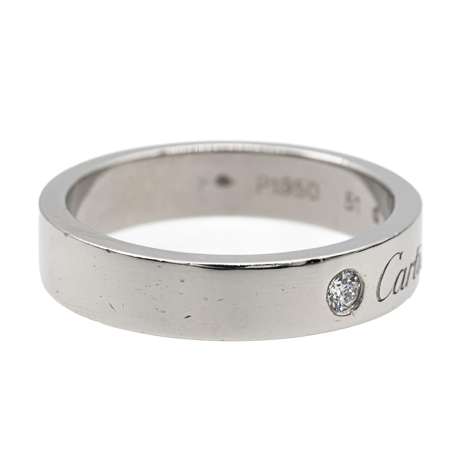 Cartier Le C Platinum Diamond Wedding Ring