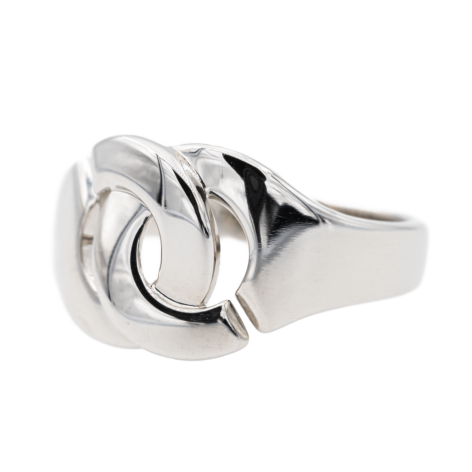 Dinh Van Handcuffs Ring White Gold