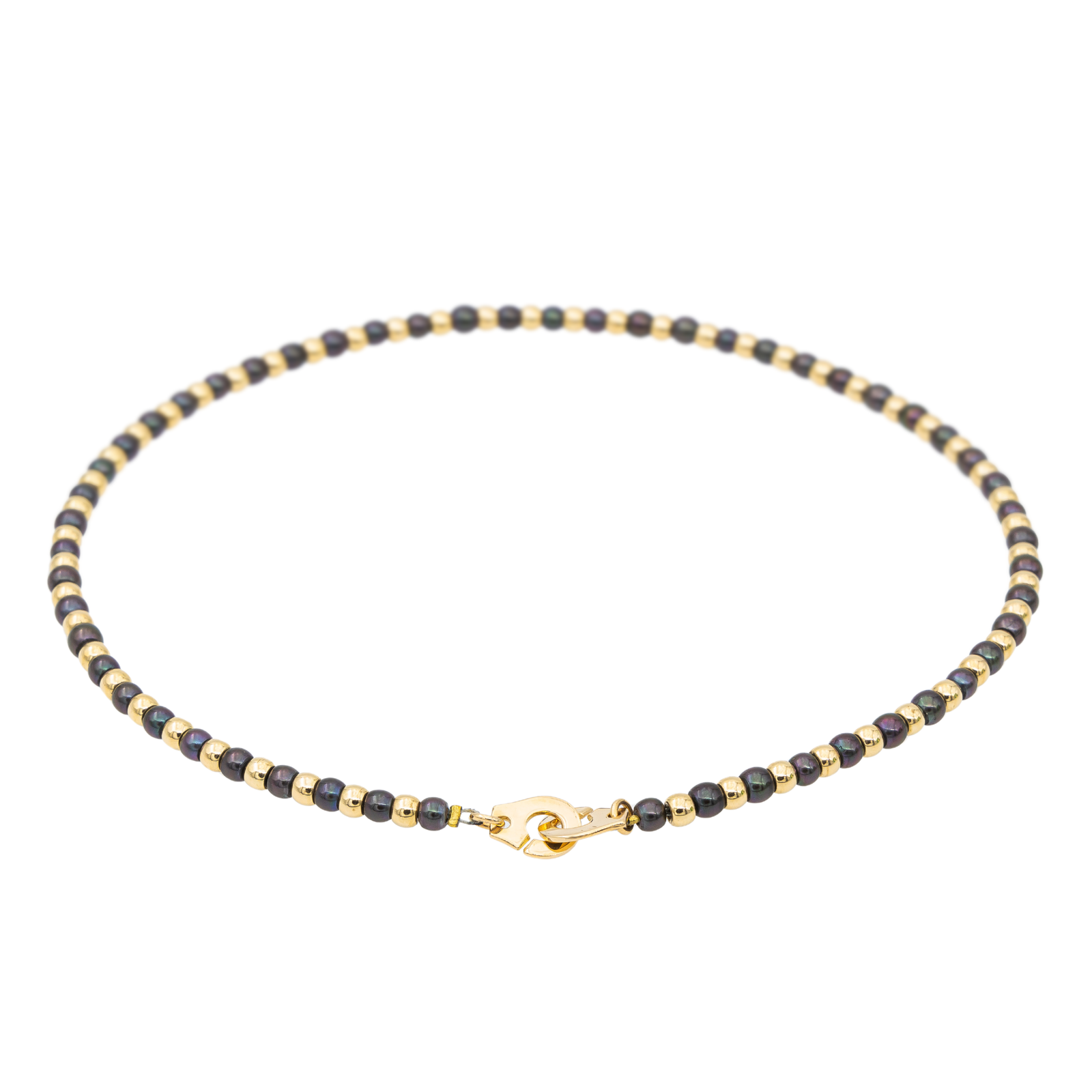 Dinh Van Yellow Gold Pearl Handcuff Necklace
