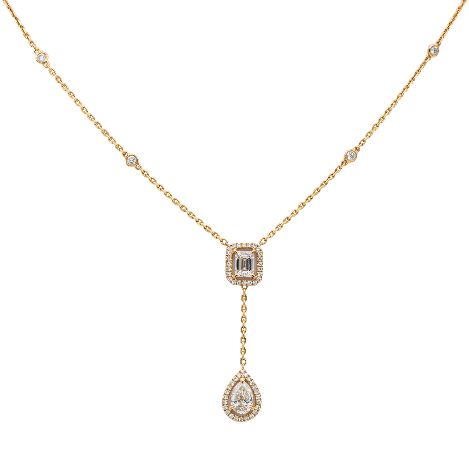 Messika Collier My twin Or rose Diamant