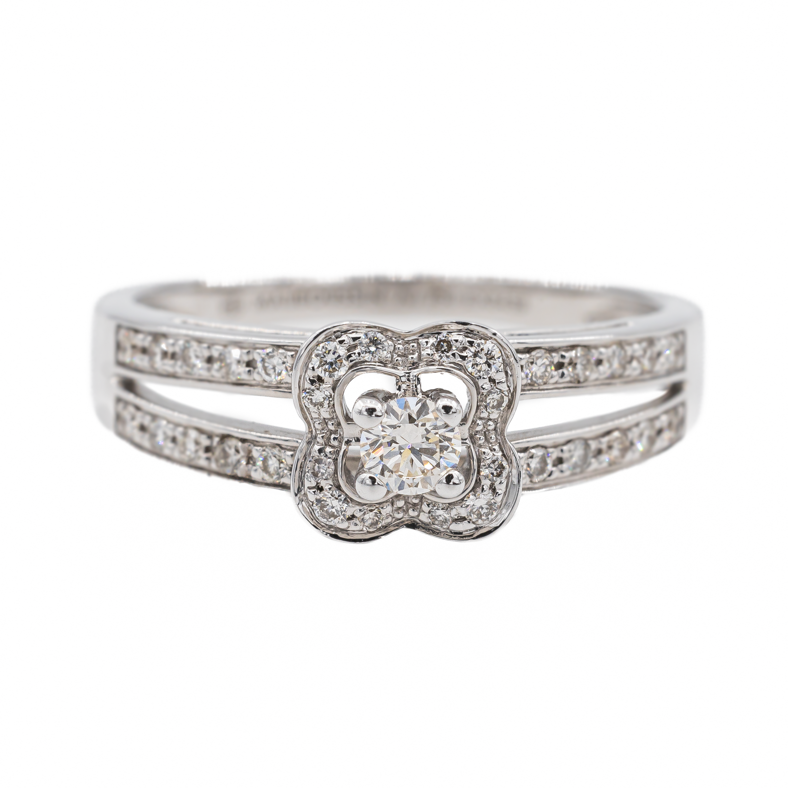 Mauboussin Bague Solitaire Chance of Love Or blanc Diamant