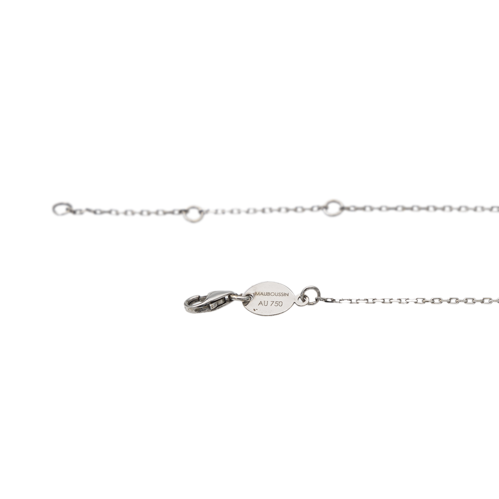 Mauboussin French Valentine Pendant Necklace White Gold Diamond