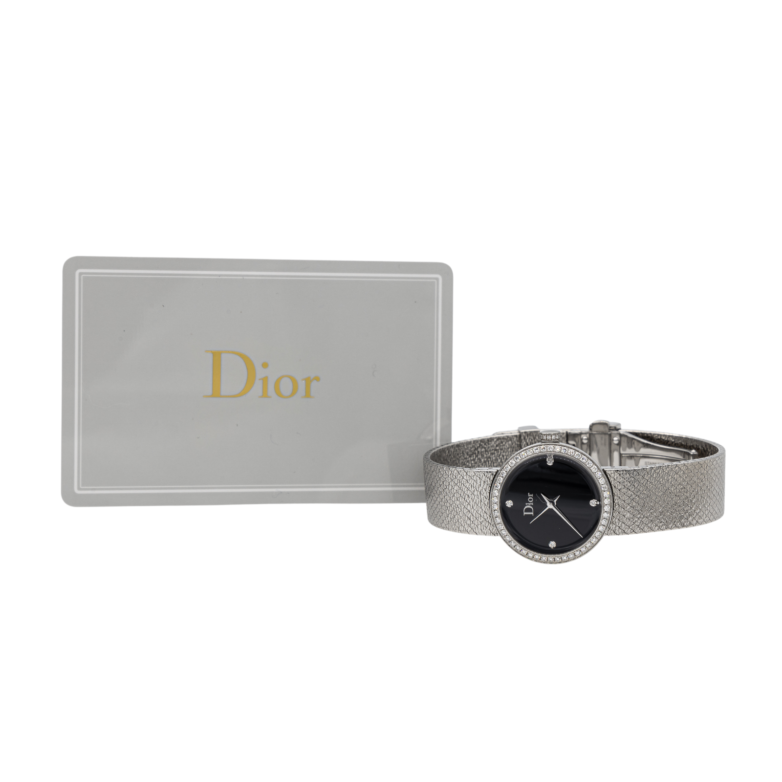 Dior La D de Dior Steel Diamond Watch