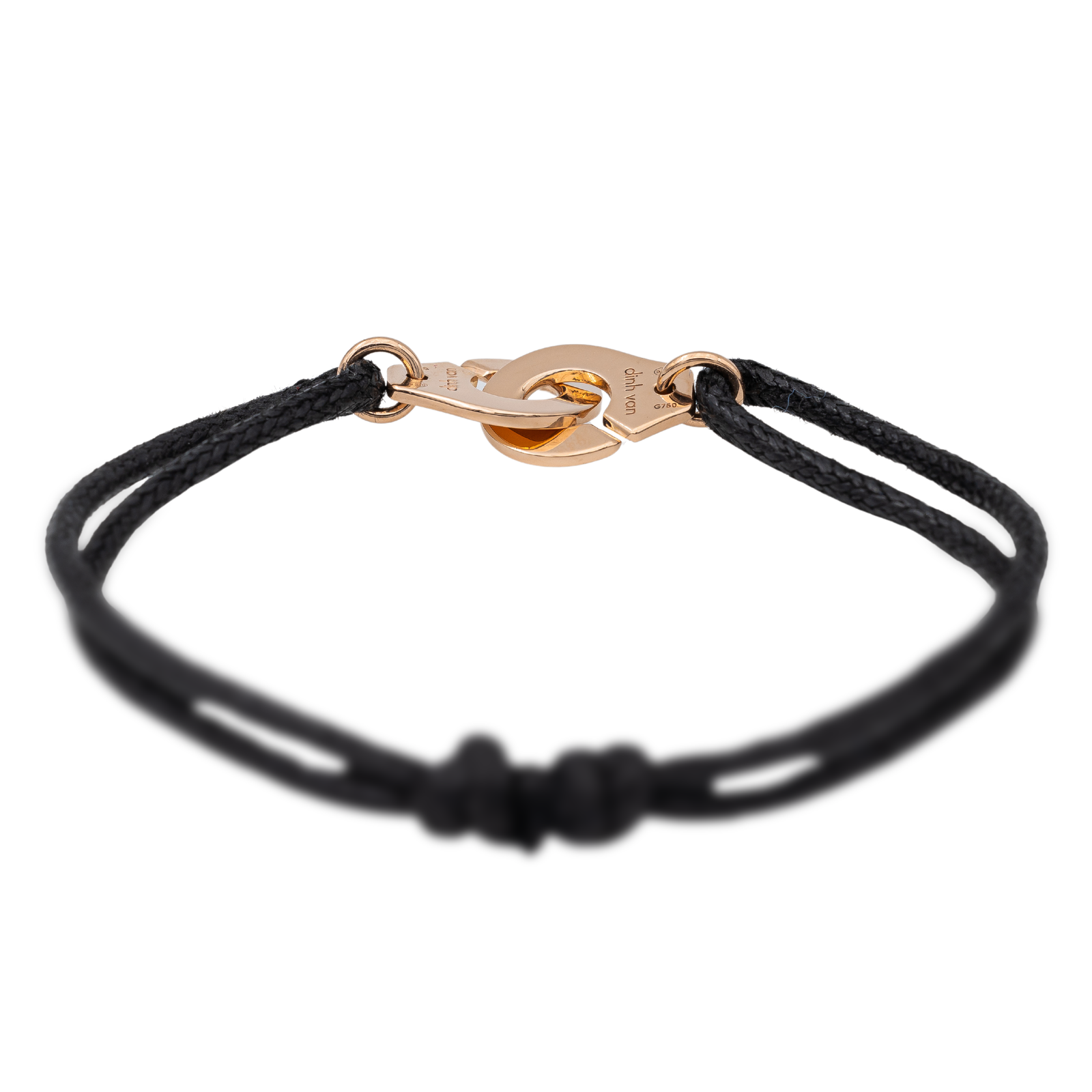 Dinh Van Rose Gold Handcuff Cord Bracelet