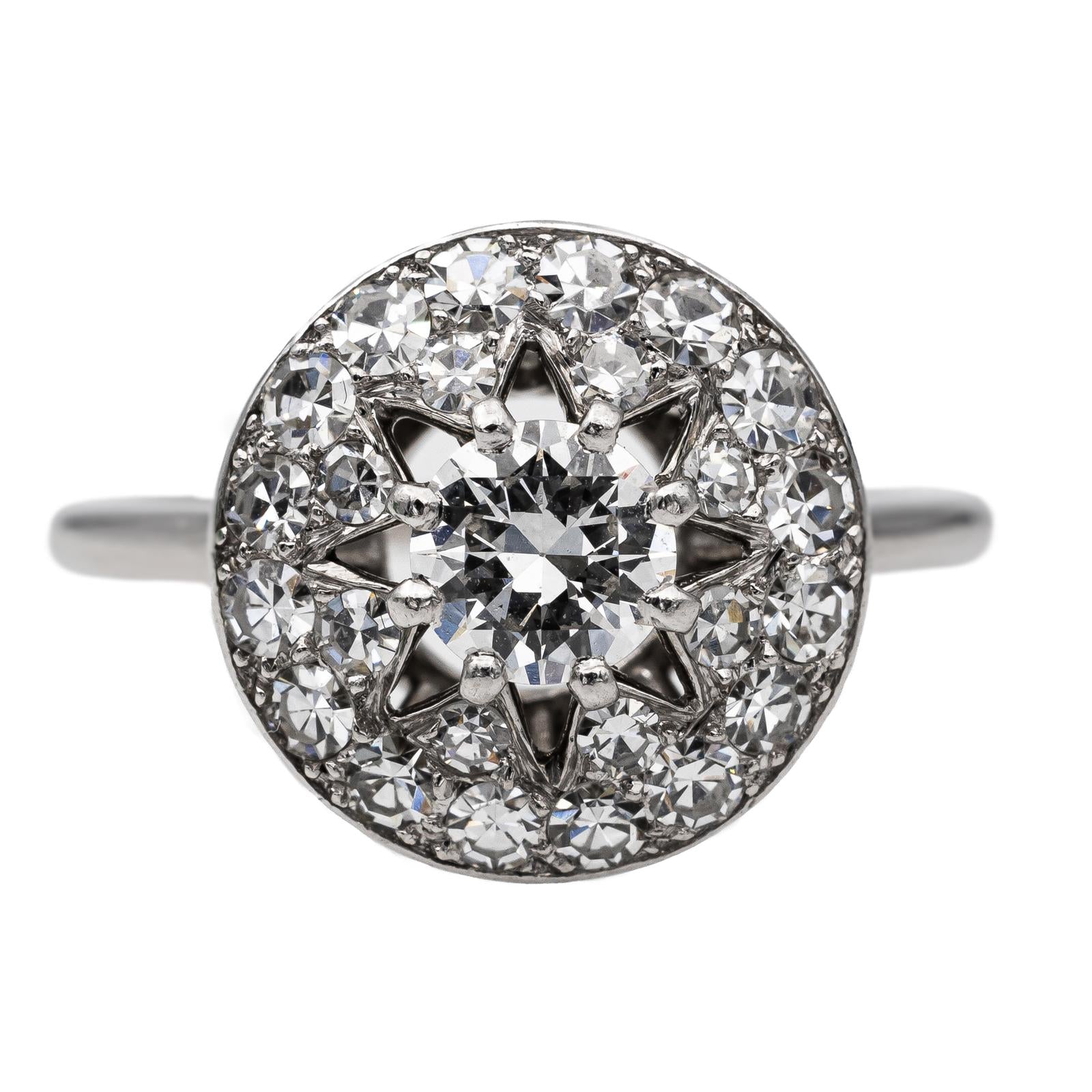 Cartier Art Deco Platinum Diamond Ring