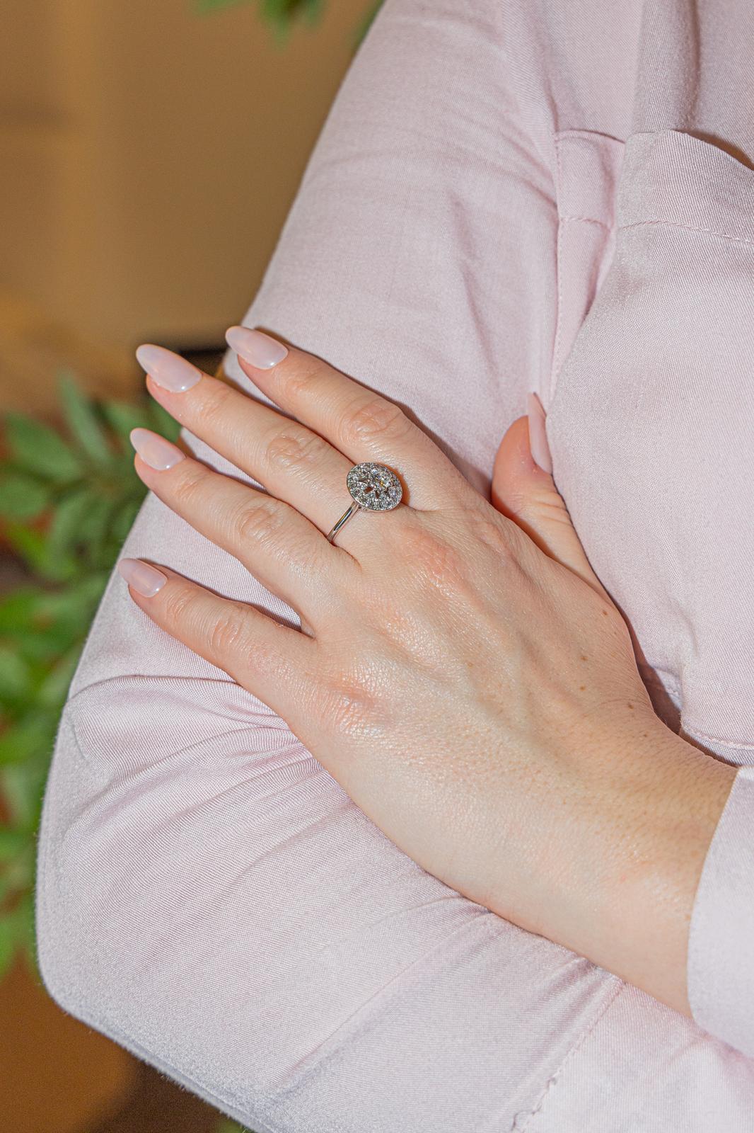 Cartier Art Deco Platinum Diamond Ring