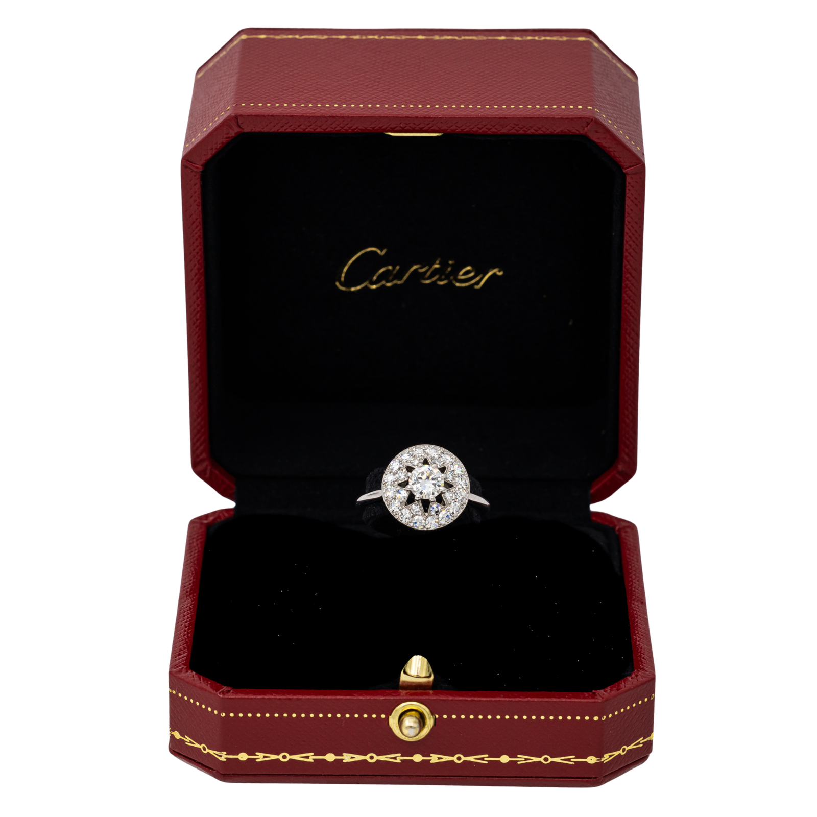 Cartier Art Deco Platinum Diamond Ring