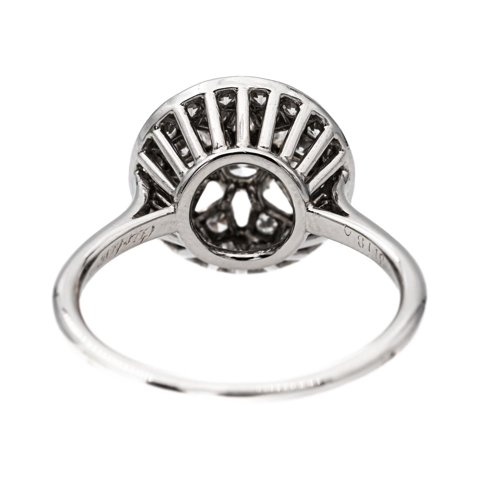 Cartier Art Deco Platinum Diamond Ring