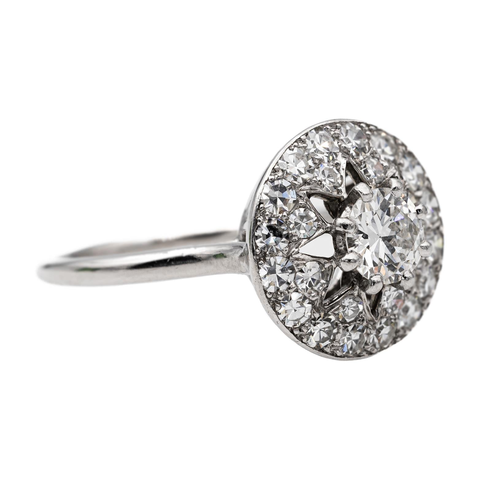 Cartier Art Deco Platinum Diamond Ring