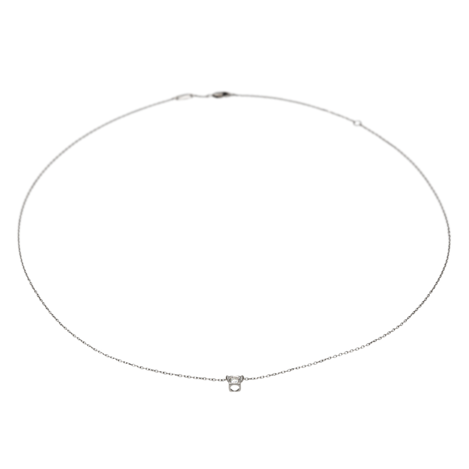 Dinh Van Le Cube Diamond Necklace White Gold Diamond