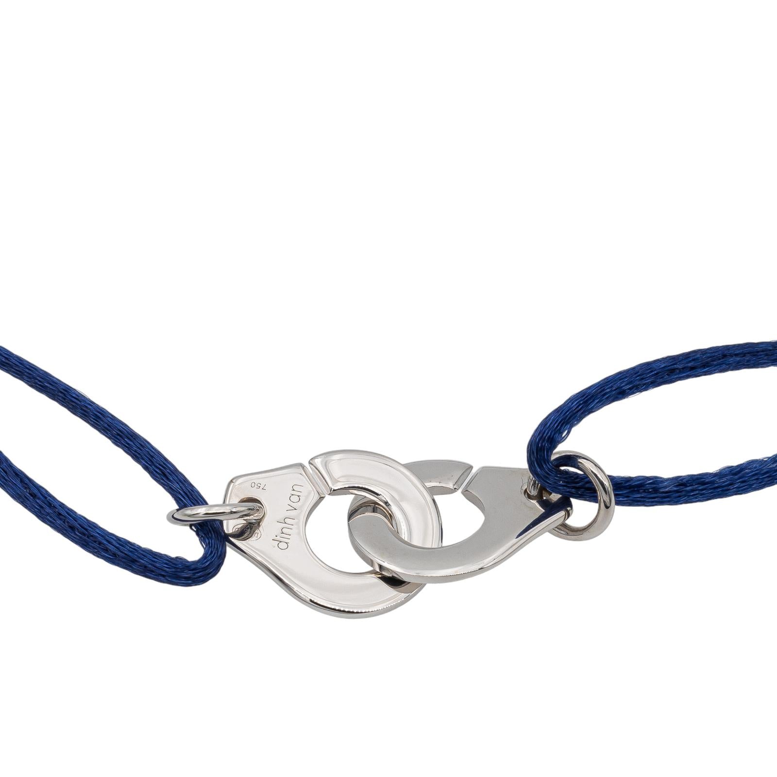 Dinh Van White Gold Handcuff Cord Bracelet
