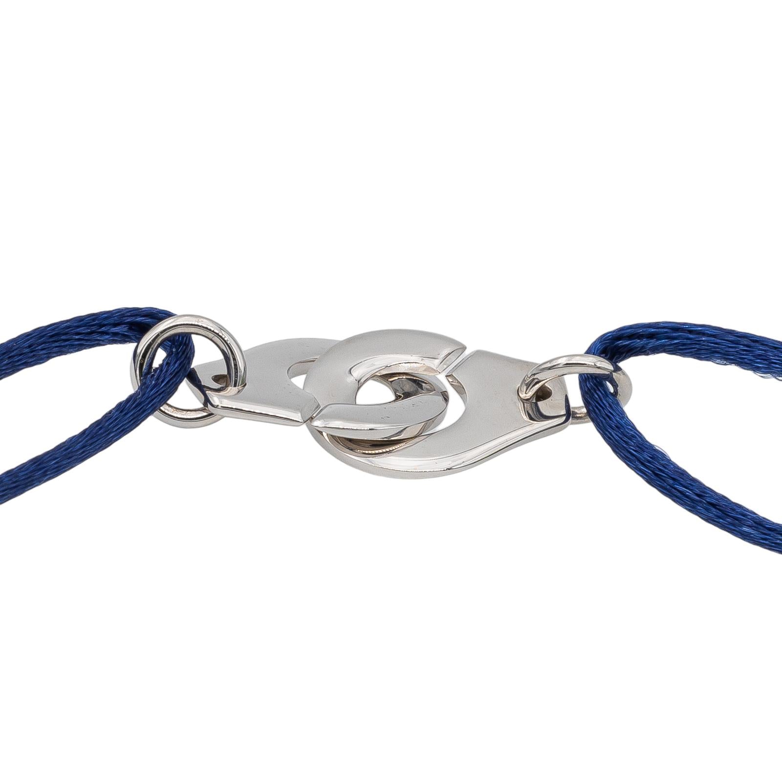 Dinh Van White Gold Handcuff Cord Bracelet