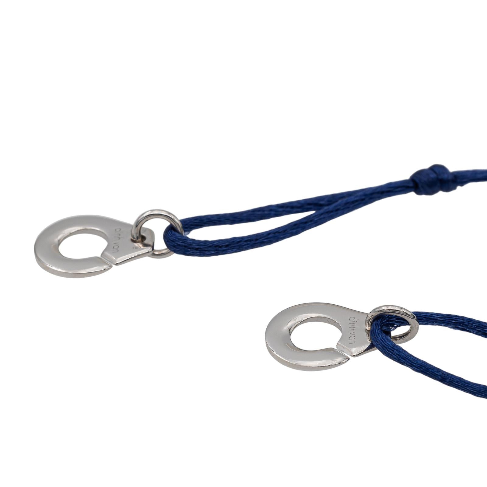 Dinh Van White Gold Handcuff Cord Bracelet