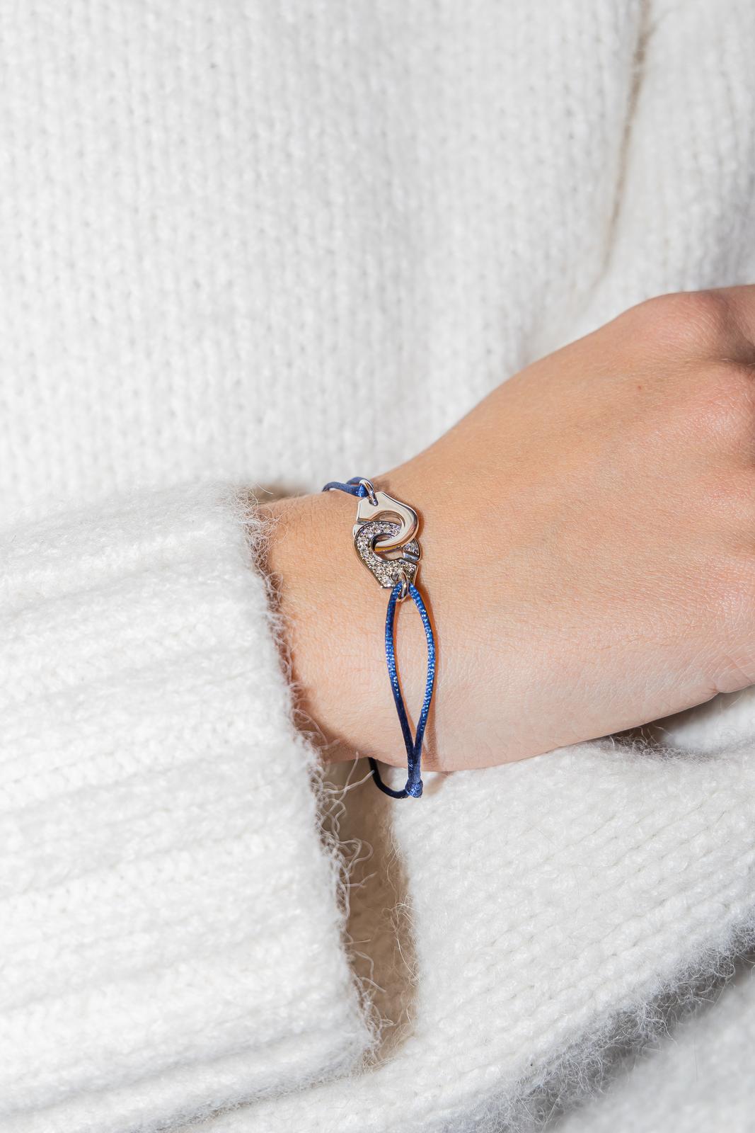 Dinh Van Bracelet Cordon Menottes Or blanc Diamant