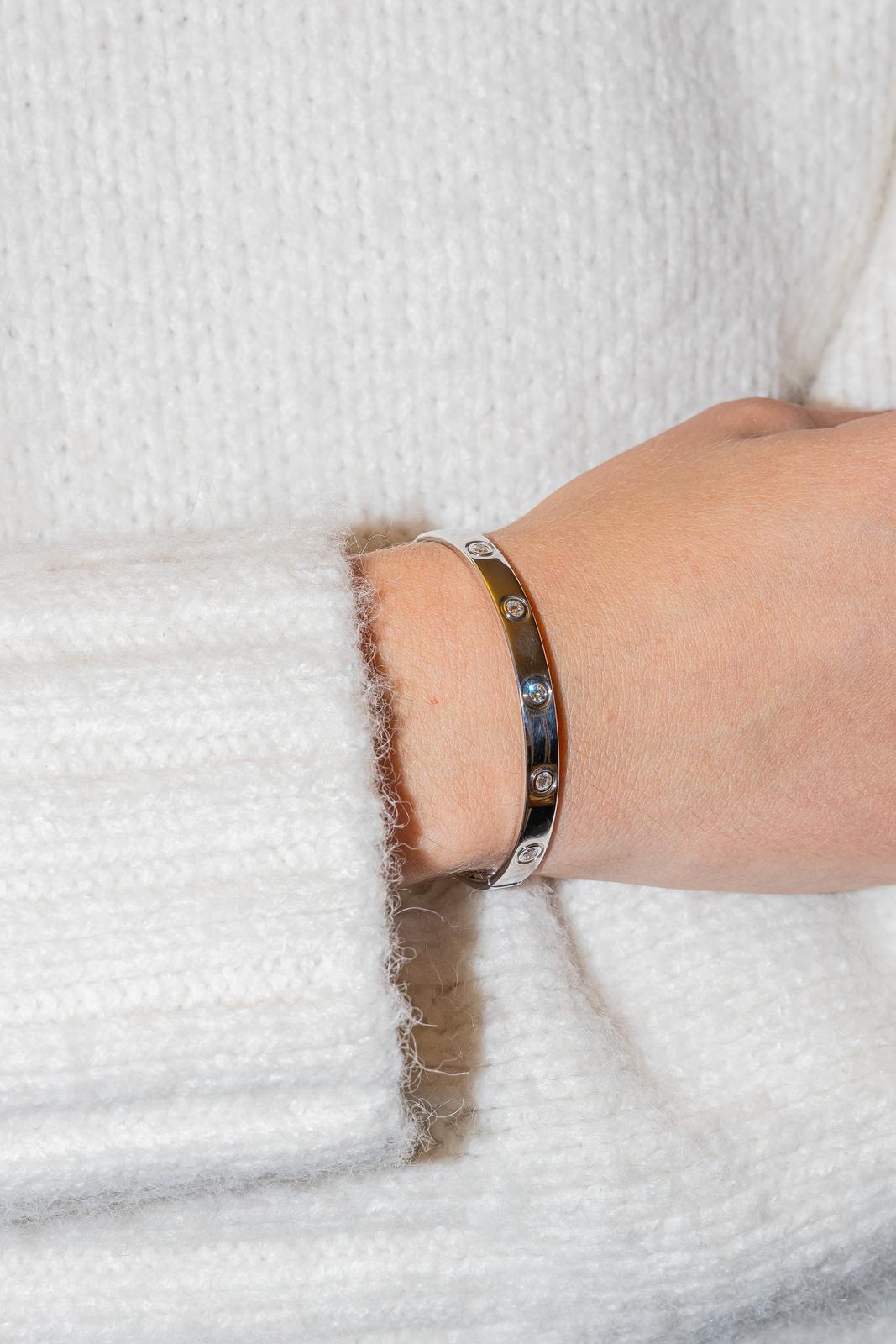 Cartier Bracelet Jonc Love Or blanc Diamant