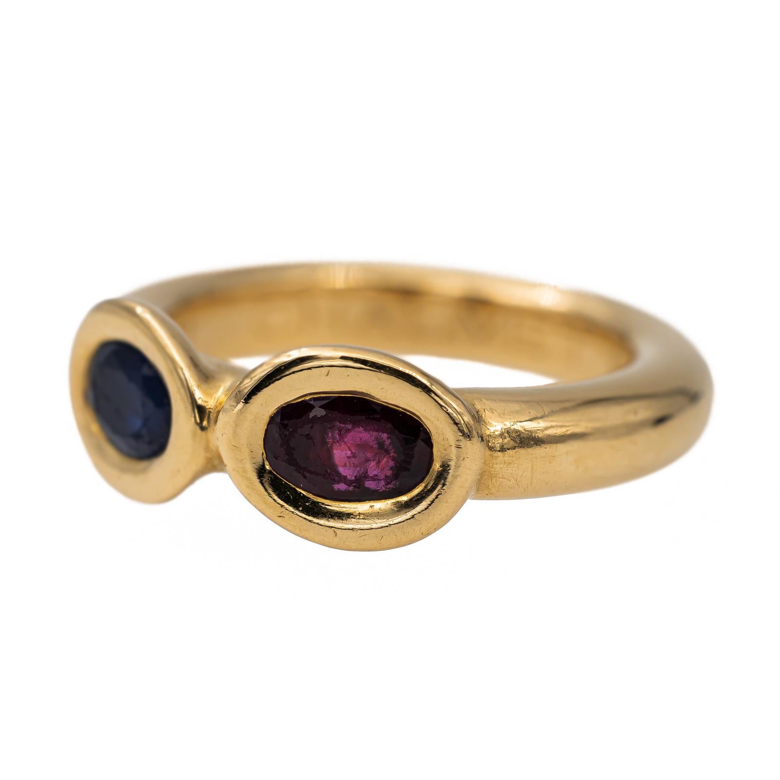 Chaumet You and Me Ring Yellow Gold Sapphire