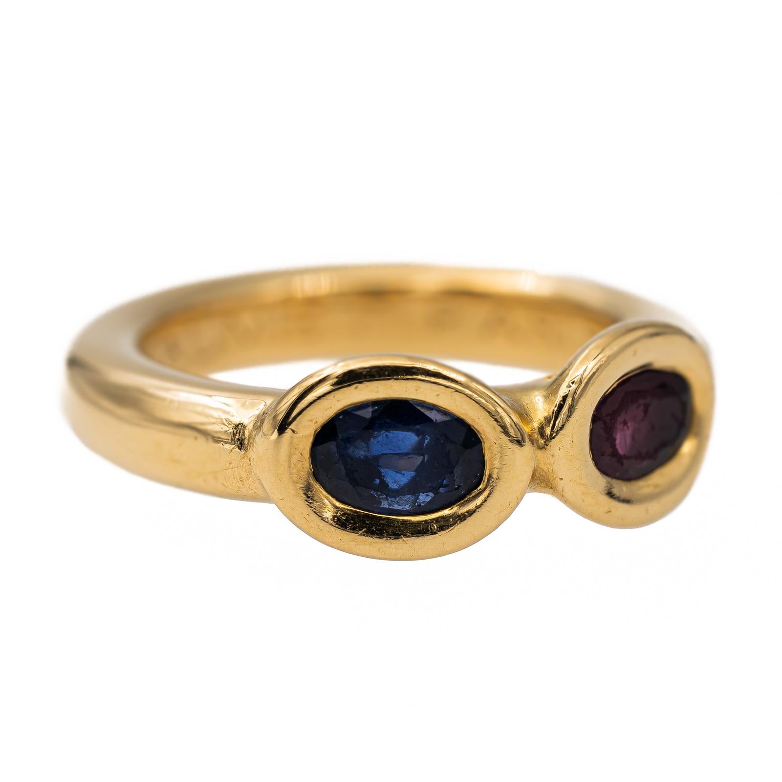 Chaumet You and Me Ring Yellow Gold Sapphire