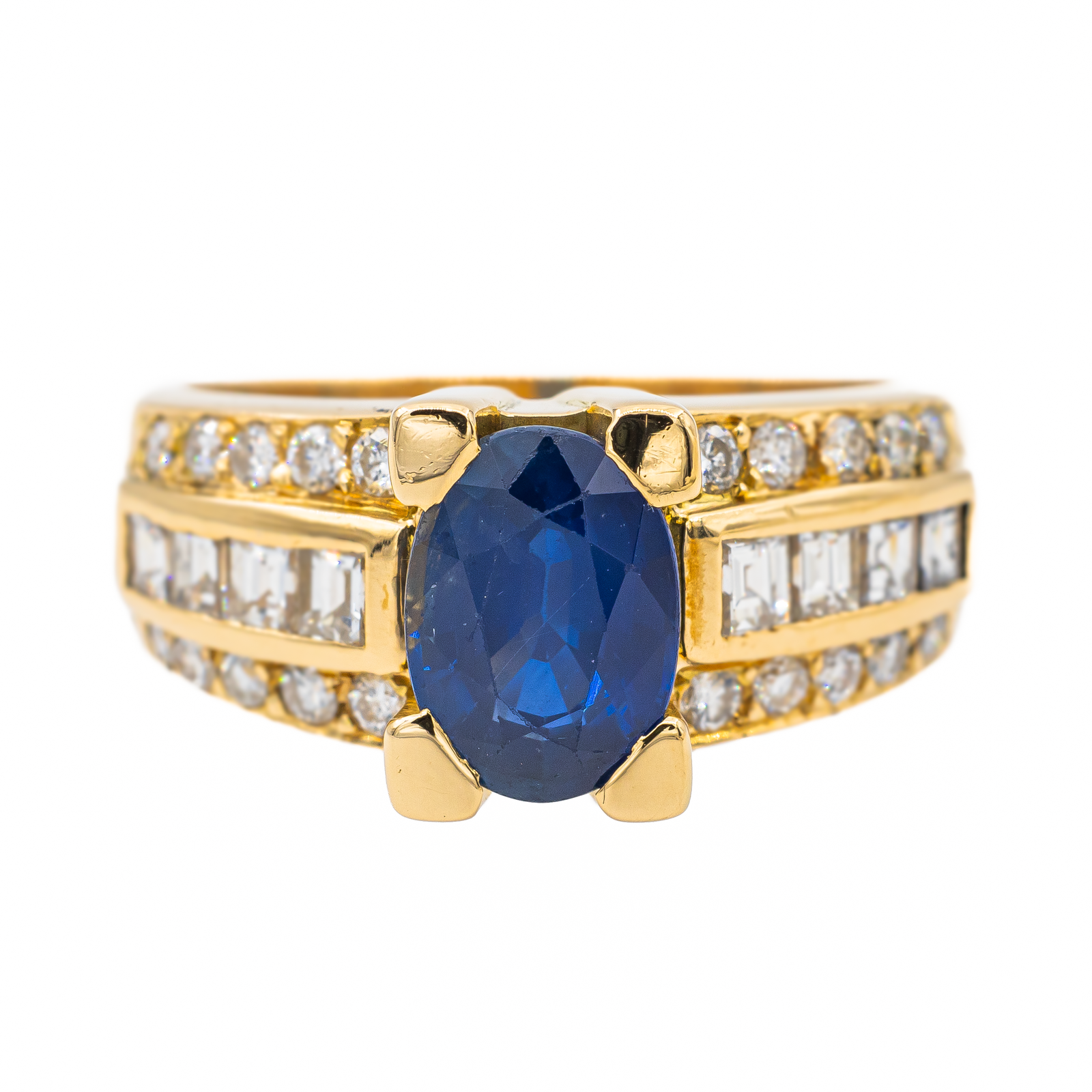 O.J. Perrin Bague  Or jaune Saphir