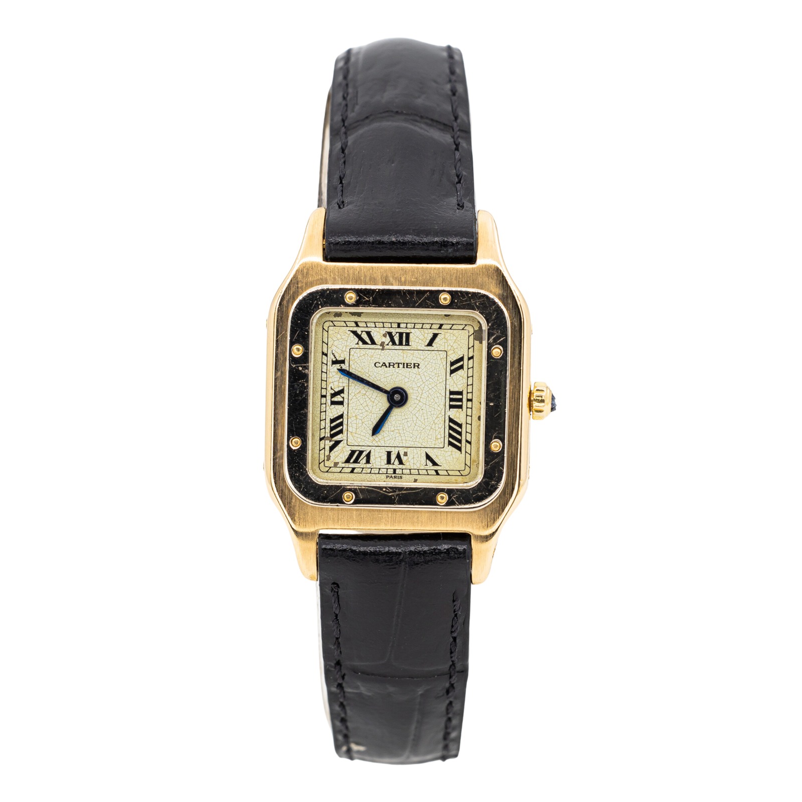 Cartier Panthère Vintage Watch Yellow Gold, Steel on Leather